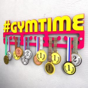 Медальница с хештегом "Gymtime"