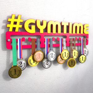 Медальница с хештегом "Gymtime"